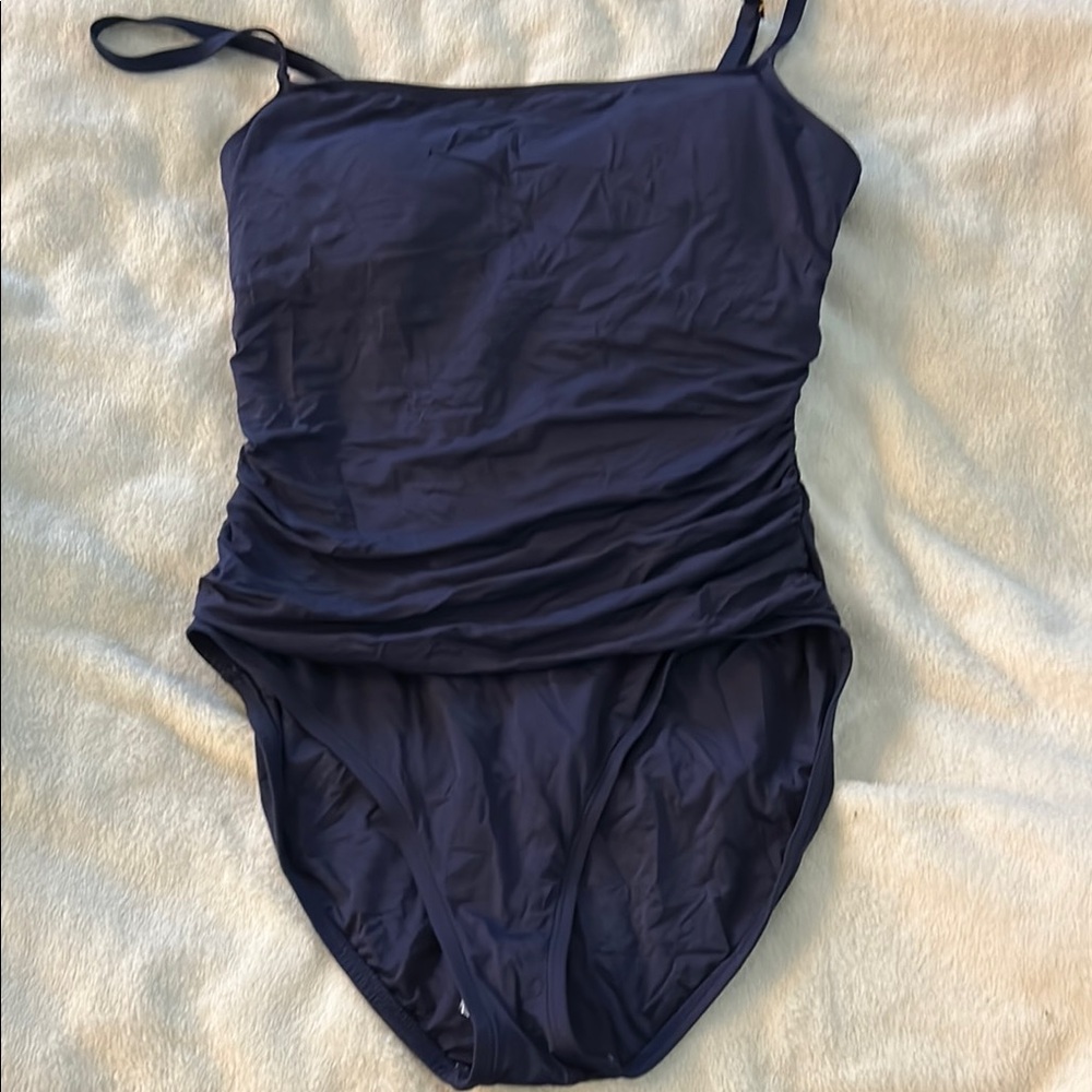 La Blanca Women's One Piece Swimsuit - Navy Blue